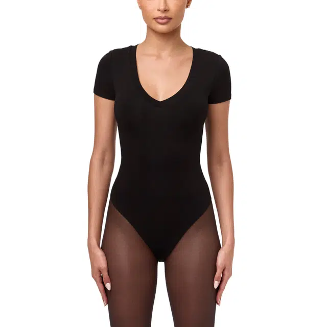 NAKED WARDROBE V-Neck Sculpt Bodysuit NW