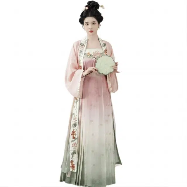 织造司 绣花汉服 女款 粉色釉里红