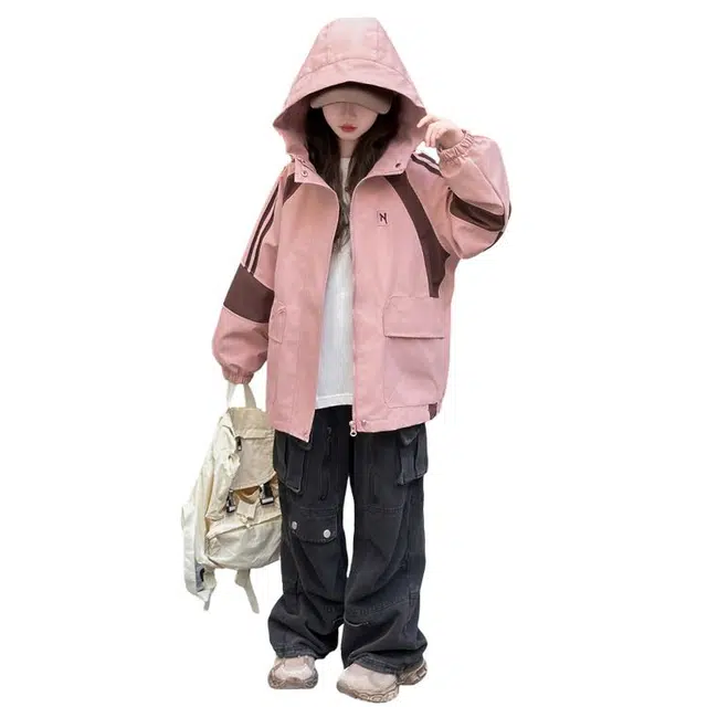 俞兆林上装 连帽舒适亲肤百搭 粉色 儿童款