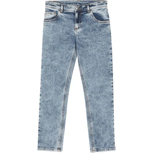 范思哲牛仔裤 中腰拉链锥形 蓝色 中小童