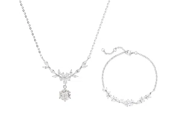 迎百宝 穗穗有你 在逃公主月桂女神超仙轻奢风高级感水滴小众设计感锁骨链 合金 项链 女款