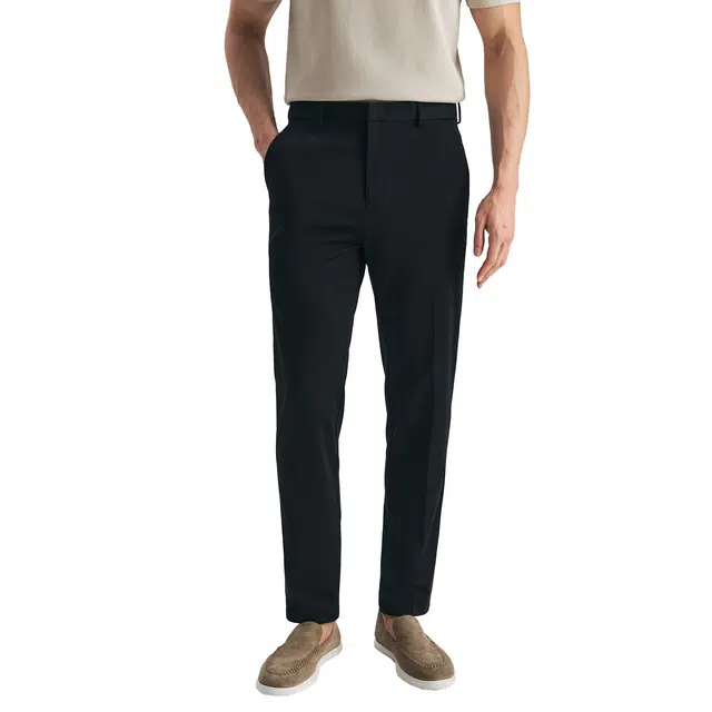 丹宁哲学 睿仕通勤系列莫代尔桑蚕丝面料休闲裤 男款