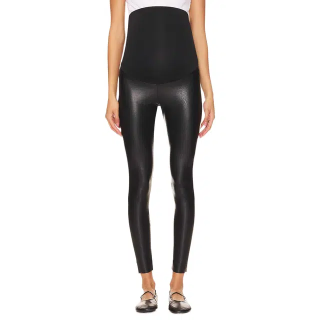 SUPERDOWN Faux Leather Maternity Legging