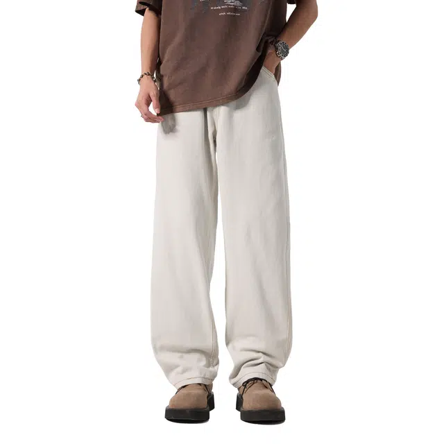 帝狼牛 复古高街直筒牛仔裤 男女同款