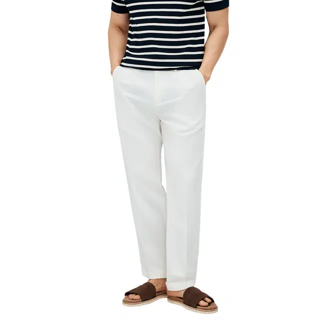 丹宁哲学 纯色时尚舒适高级感宽松简约百搭直筒休闲裤 男款