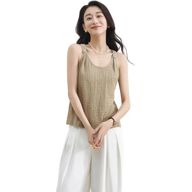 熙然 优雅简约时尚舒适百搭休闲背心 女款