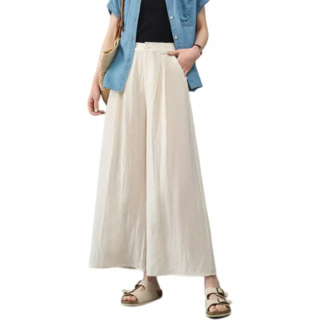 娅丽达 大摆围裙裤宽松通勤九分裤休闲裤 女款