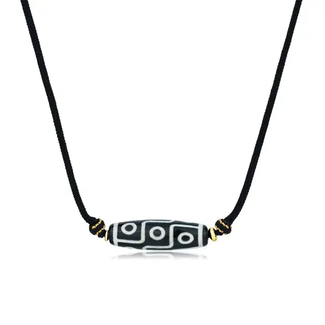 匠锁心玉 九眼天珠 藏式风格 新中式 国潮国风 原创设计 小众轻奢高级感 吉祥纳福 守护本命年#好运 玛瑙 项链 男女同款情侣款