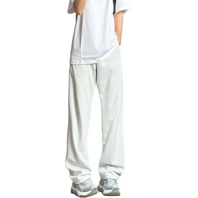 黑马漫画 美式解构弯刀卫裤微喇薄款高街修身显瘦直筒运动休闲裤 男女同款