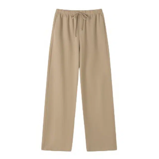 潞优野 高腰拖地慵懒垂感舒适轻薄直筒长裤休闲裤 女款
