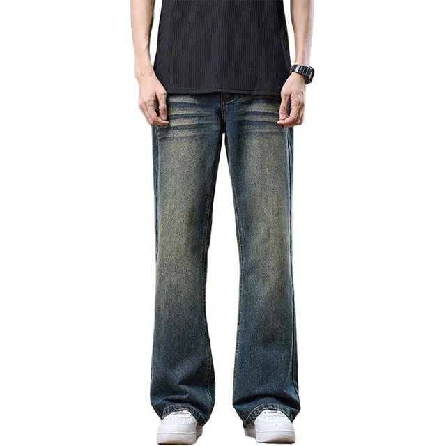 宝米卡 美式高街水洗潮宽松加绒休闲裤牛仔裤 男女同款