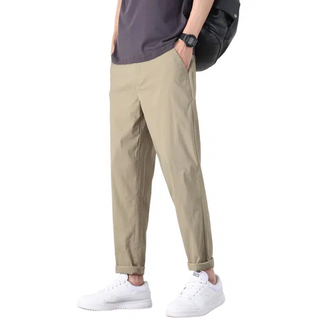 瑞梵帝斯 时尚日常薄款冰丝凉感四面弹力面料西裤通勤百搭商务职业透气直筒修身日常休闲裤 男款