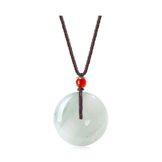 【普陀山官方已祝福】 普陀山文创 新中式转运平安扣吊坠招财纳福平安编织绳 好运礼转运礼盒 天山翠 项链 男女同款情侣款