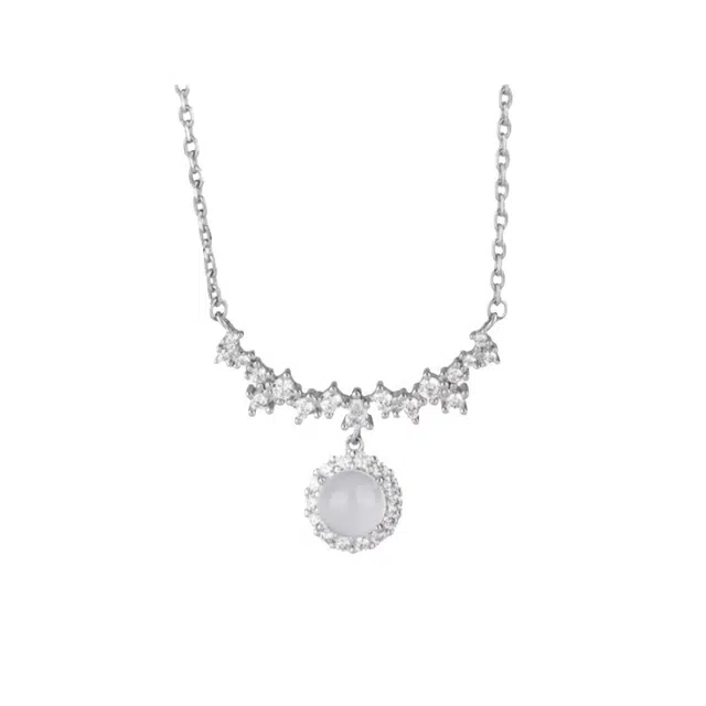 聆听花开 穗穗平安天使之翼水滴轻奢精致高级感设计感文艺优雅气质甜美小众 玉髓 项链 女款