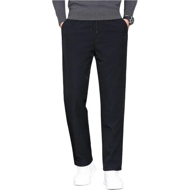 鸭鸭 纯色简约直筒裤羽绒裤/棉裤 男款