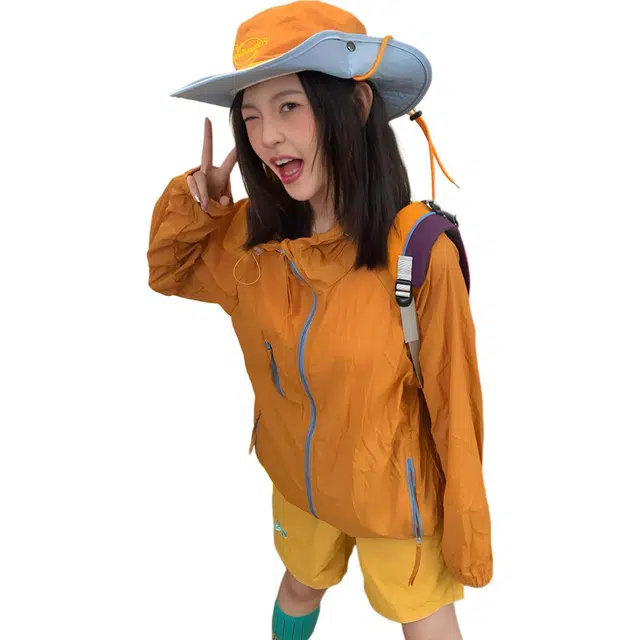 徐百货 多巴胺薄款速干透气百搭户外骑行防晒服 男女同款