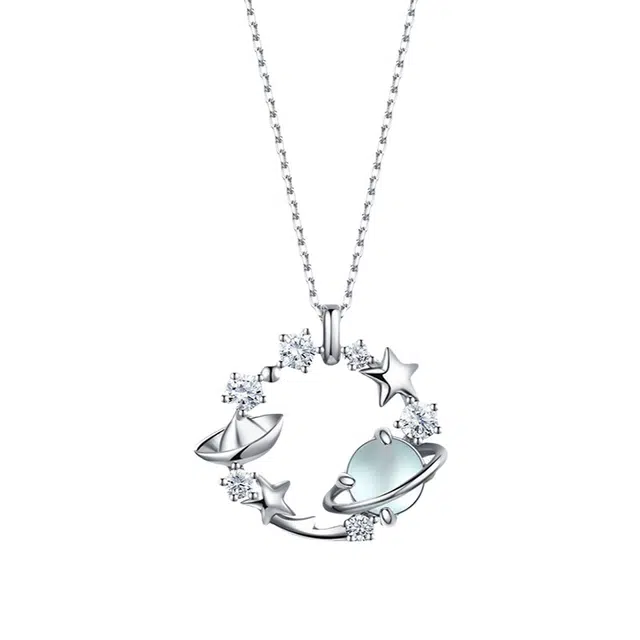 迷颂玛 浪漫星球百搭经典小清新系列 合金 项链 女款