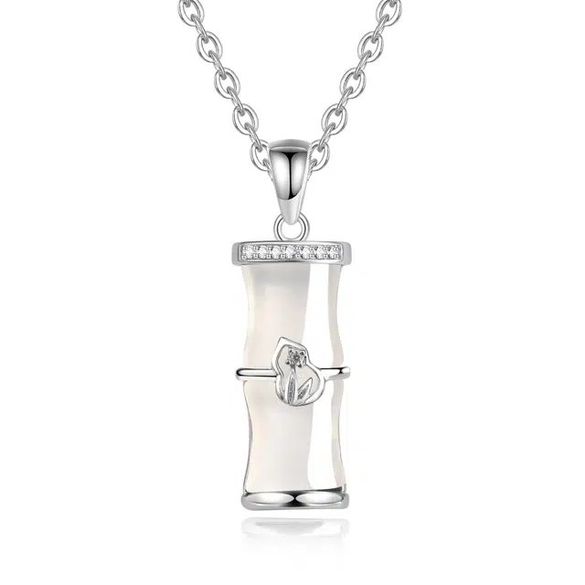 帝苏行 节节高升 典雅精致 新中式国潮 吉祥如意平安顺遂 好运 简约小众设计 玉髓 项链 女款