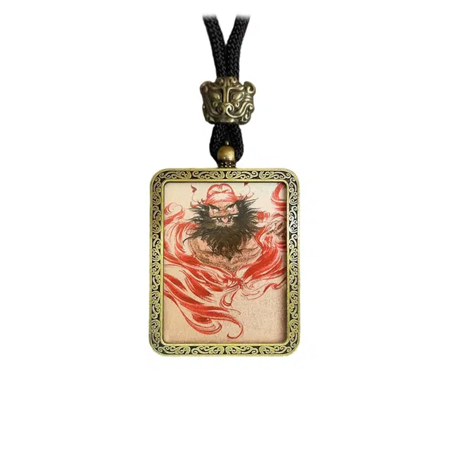 【财源滚滚都有路】 玉临门 水逆绝缘体 水逆退散 福禄吉样 真武唐卡复古民族风手工绳#好运 合金 项链 男女同款情侣款