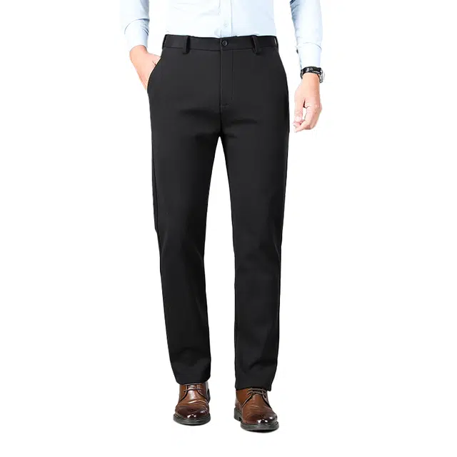 金盾 含羊毛舒适毛呢高弹力抗皱免烫休闲裤 男款