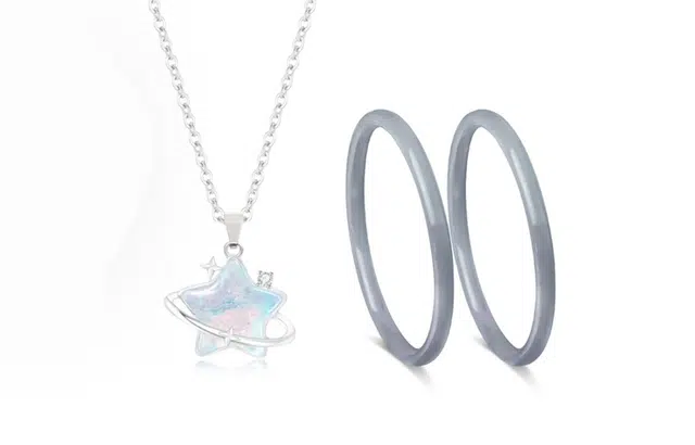 迎百宝 幸运星 设计感轻奢梦幻高级感海洋之星灵动气质百搭星星 琉璃 玉石项链 男女同款情侣款