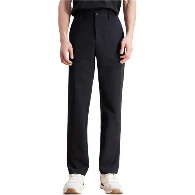 依文 商务时尚纯色直筒休闲裤 男款 藏蓝色