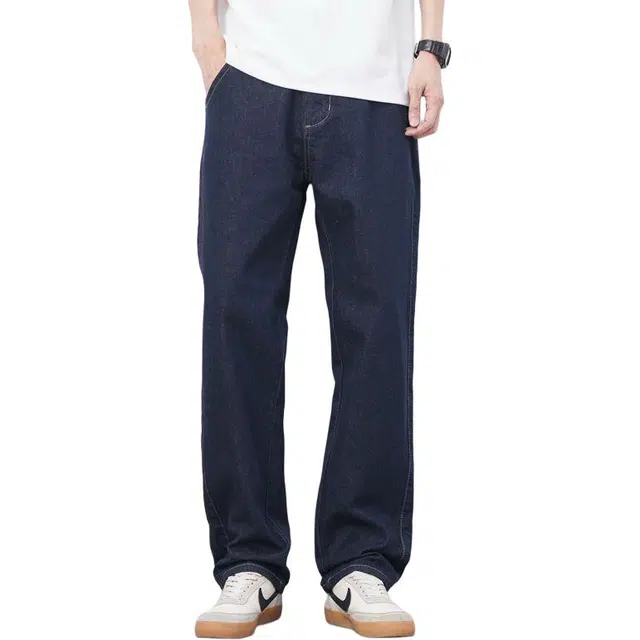 童先森 宽松阔腿休闲中腰长裤牛仔裤 男款