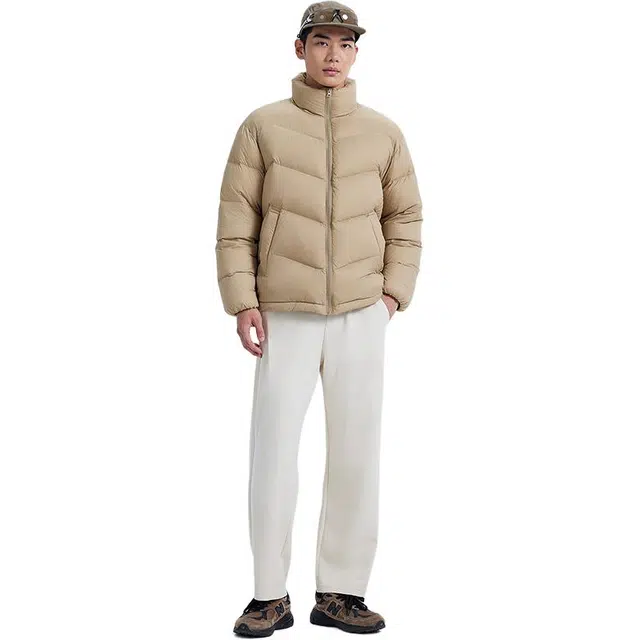 美特斯邦威 立领百搭合体舒适保暖羽绒服 男女同款