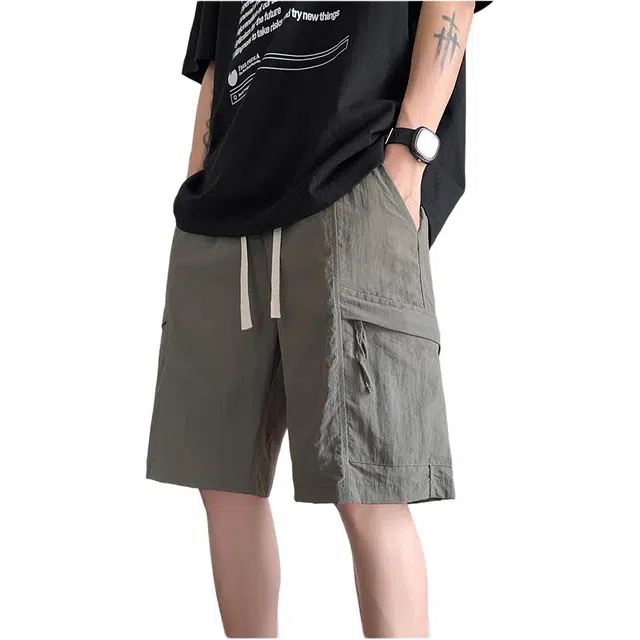 煦加 速干潮牌中腰工装宽松五分休闲短裤 男款