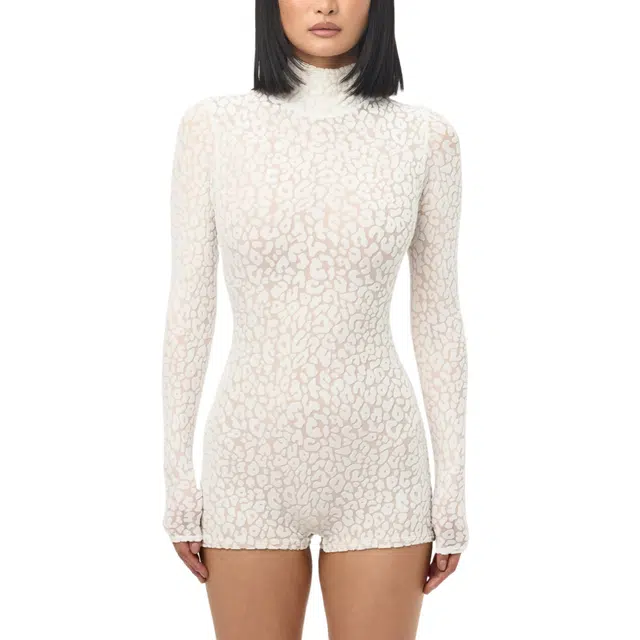 NAKED WARDROBE Print Romper Burnout