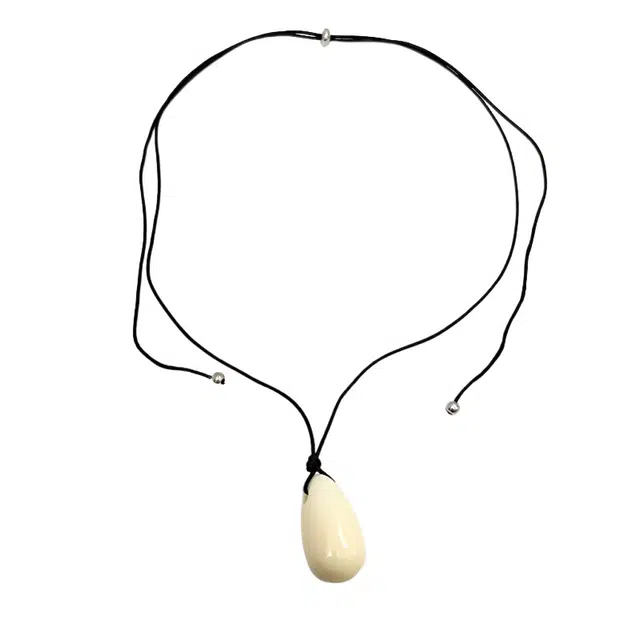 前方大荒野 哑光水滴日系简约风时尚小众设计清新自然文雅大方日常百搭精致独特时髦个性#好运 菩提根 项链 女款