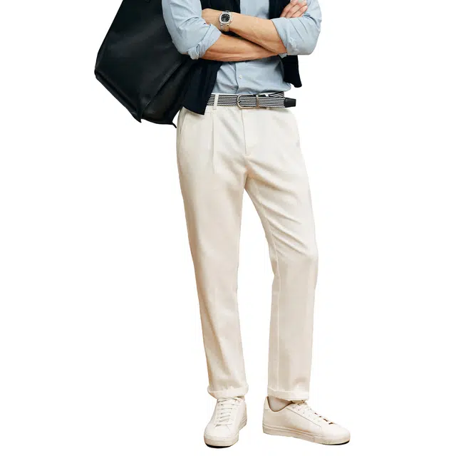 丹宁哲学 易打理防污工艺百搭单褶直筒牛仔裤 男款