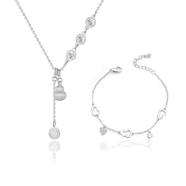 克兰茜 福禄双全 招财葫芦系列 新中式国风小众简约高级感设计 诸事顺遂招财纳福 日常通勤精致优雅百搭 可调节锁骨链 好运 铜 项链 女款