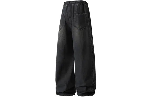 寻星记 美式复古水洗做旧休闲百搭直筒牛仔裤 男女同款