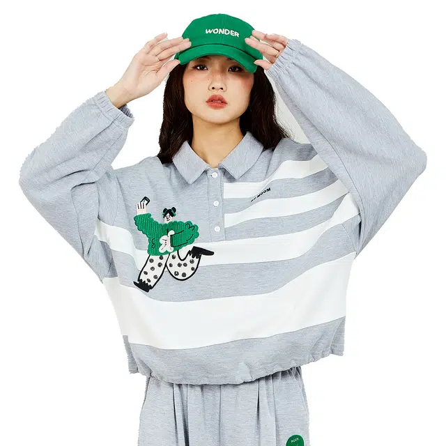 木果果木 宽松休闲简约短款卫衣 女款