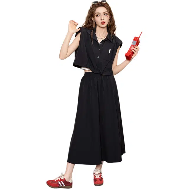 法文箱子 高级感小个子简约裙装套装 女款