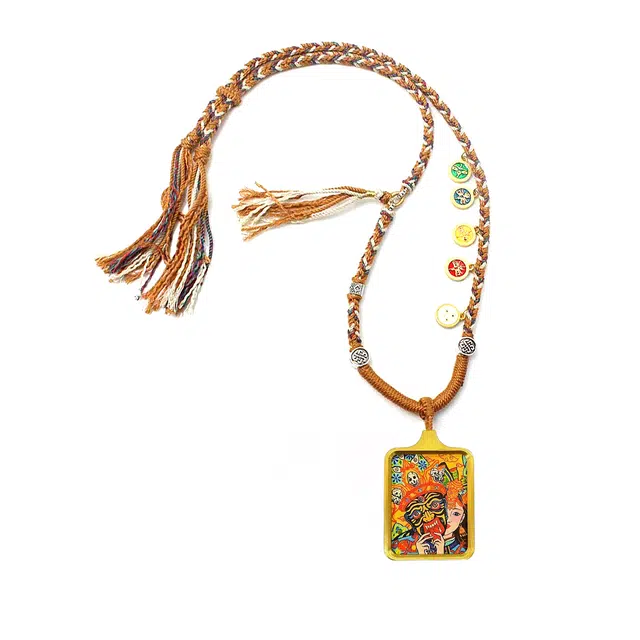 【已祝 福加 持】 玉临门 日进斗金 新藏式复古民族风扎基拉姆 前世今生手工编织 旺桃花事业运爆棚#好运 合金 项链 男女同款情侣款