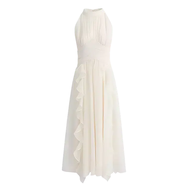 木清清 舒适气质简约纯色无袖连衣裙 女款