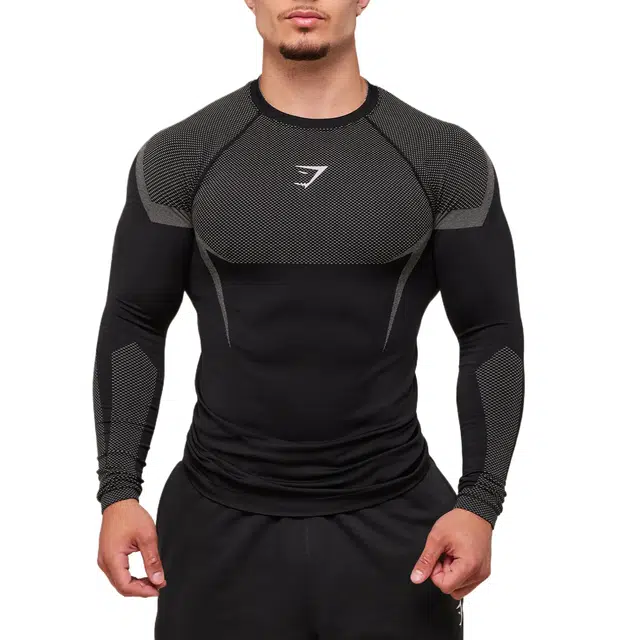 GYMSHARK Onyx 5.0 Long Sleeve Tee