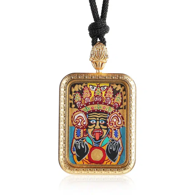 喃呢 精工手绘藏式热贡唐卡泼天富贵扎基拉姆招财转运来财 新中式国风国潮旺福平安吉祥好运 铜合金 项链 男女同款情侣款