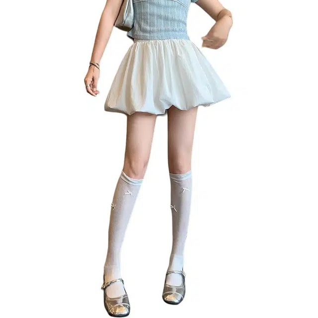 如续 纯欲风花苞夏季修身显瘦防走光蓬蓬裙裤休闲短裙 女款