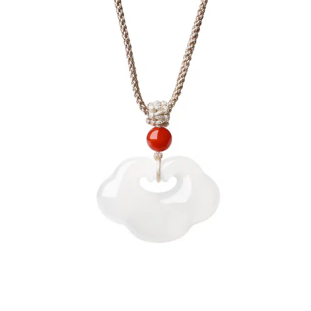 【精致优雅】 帝苏行 鸿运当头如意 新中式国潮 吉祥如意平安顺遂 好运 简约小众设计 玉髓 项链 女款