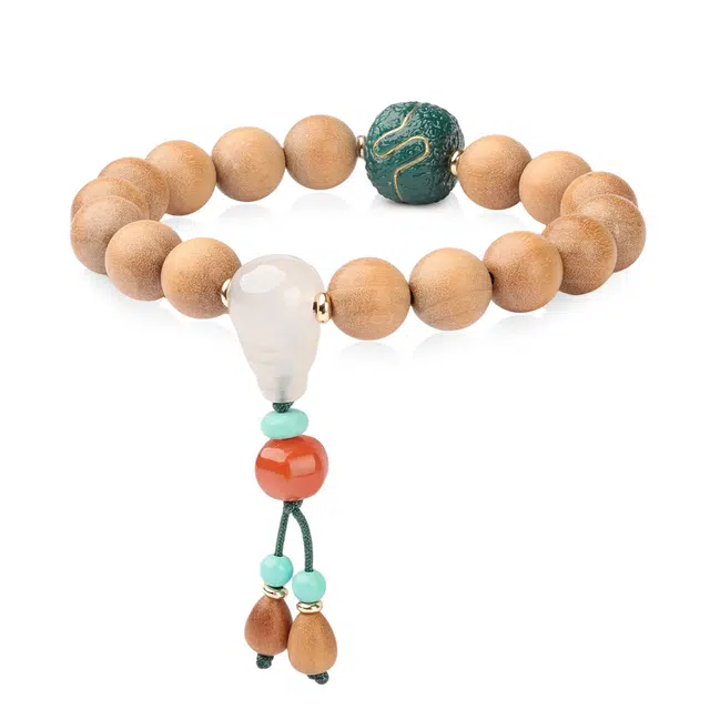 三檀小舍 国风新中式复古风转运 小众简约高级轻奢#好运 檀木 手串 男女同款情侣款