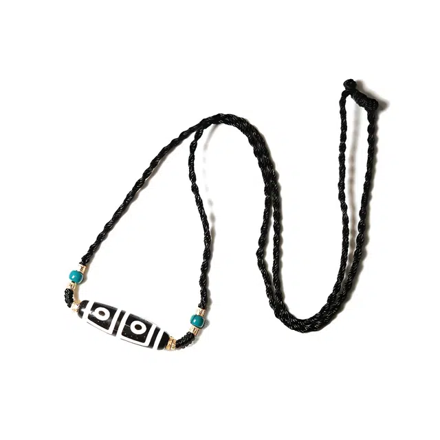 【顺风顺水顺财神】 玉临门 扭转乾坤 民族风天珠复古时尚编织吊坠 事业爆棚 升职加薪 高薪长伴#好运 玛瑙 项链 男女同款情侣款