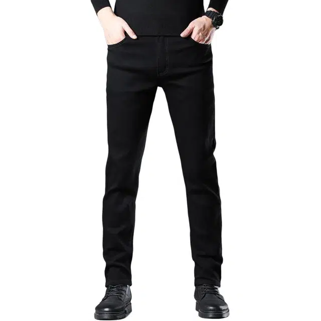 宝米卡 弹力小直筒休闲长裤子牛仔裤 男女同款