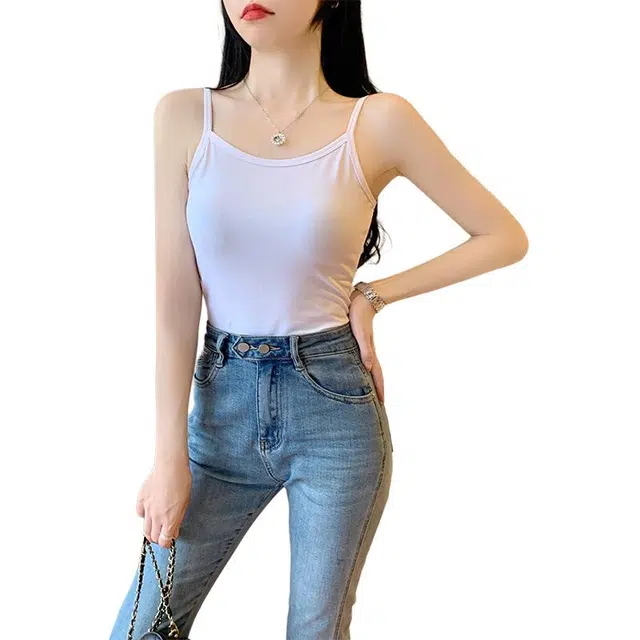 善己 纯色内搭休闲百搭修身背心 女款