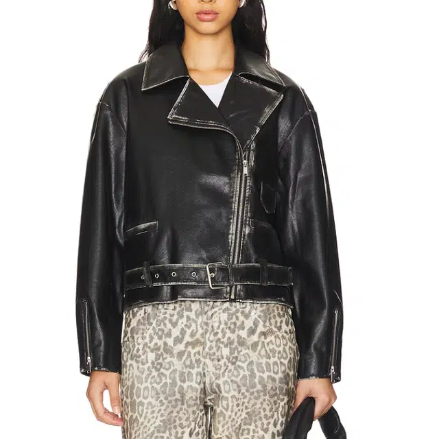 SUPERDOWN Lana Faux Leather Jacket