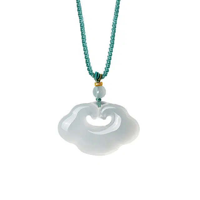 琉堇 新中式祥云吉祥如意转运如意锁 国潮复古民族风小众设计感 个性时尚百搭简约高级感 玉髓 项链 男女同款情侣款