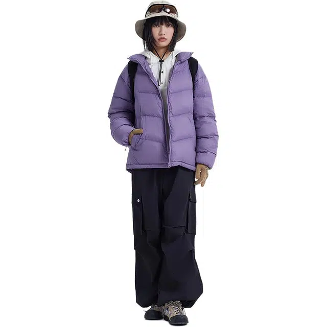 美特斯邦威 立领百搭合体舒适保暖羽绒服 男女同款