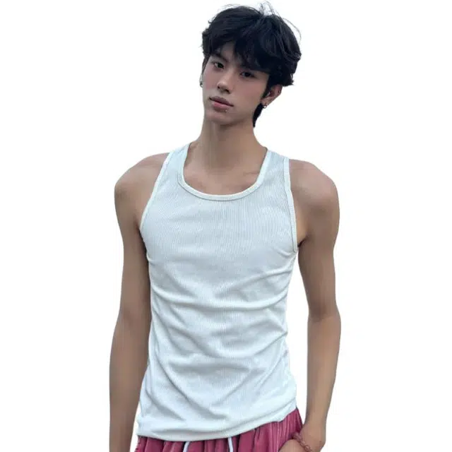 单爵 坎肩美式弹力健身粗螺纹修身背心 男女同款